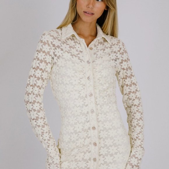 DAISY CROCHET MINI DRESS - Picture 3 of 4